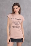 Fancy California Baskılı Basic T-Shirt-T-Shirt-Tf The Fancy For You-8412-