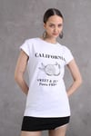 Fancy California Baskılı Basic T-Shirt-T-Shirt-Tf The Fancy For You-8412-