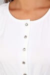 Fancy Düğmeli Kapatmalı Sıfır Kol Elbise-Elbise-Tf The Fancy For You-7953-