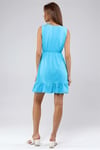 Fancy Düğmeli Kapatmalı Sıfır Kol Elbise-Elbise-Tf The Fancy For You-7953-