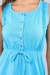 Fancy Düğmeli Kapatmalı Sıfır Kol Elbise-Elbise-Tf The Fancy For You-7953-
