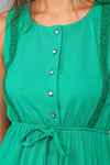 Fancy Düğmeli Kapatmalı Sıfır Kol Elbise-Elbise-Tf The Fancy For You-7953-