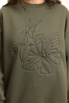 Fancy Kadın Bisiklet Yaka Nakış Desenli Pamuklu Yumuşacık Loose Fit Sweatshirt-Sweatshirt-Tf The Fancy For You-8845-