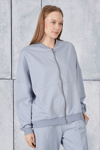 Fancy Kadın Bomber Yaka İçi Şardonsuz Fermuarlı Oversize Fit Sweatshirt-Sweatshirt-Tf The Fancy For You-9393swt-