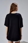 Fancy Kadın Oversize Kalıp Bisiklet Yaka %100 Pamuk Basic T-shirt Beyaz-T-SHİRT-Tf The Fancy For You-9449-Kadın Oversize Kalıp Bisiklet Yaka %100 Pamuk Basic Tişört 