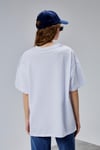 Fancy Kadın Oversize Kalıp Bisiklet Yaka %100 Pamuk Basic T-shirt Beyaz-T-SHİRT-Tf The Fancy For You-9449-Kadın Oversize Kalıp Bisiklet Yaka %100 Pamuk Basic Tişört 