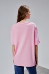 Fancy Kadın Oversize Kalıp Bisiklet Yaka %100 Pamuk Basic T-shirt Beyaz-T-SHİRT-Tf The Fancy For You-9449-Kadın Oversize Kalıp Bisiklet Yaka %100 Pamuk Basic Tişört 