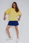 Fancy Kadın Oversize Kalıp Bisiklet Yaka %100 Pamuk Basic T-shirt Beyaz-T-SHİRT-Tf The Fancy For You-9449-Kadın Oversize Kalıp Bisiklet Yaka %100 Pamuk Basic Tişört 