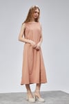 Fancy Kadın Pamuk Elbise Kiremit-ELBİSE-Tf The Fancy For You-1028-