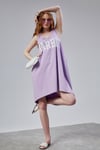 Fancy Kadın Slogan Baskılı Kalın Askılı Penye Ebise Lila-YENİ GELENLER-Tf The Fancy For You-6340-
