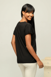 Fancy Kadın V Yaka Yarasa Kollu Basic Tişört-T-Shirt-Tf The Fancy For You-7088-