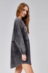 Fancy Kadın Yıkamalı Sweat Elbise-ELBİSE-Tf The Fancy For You-9907-