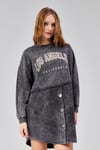 Fancy Kadın Yıkamalı Sweat Elbise-ELBİSE-Tf The Fancy For You-9907-