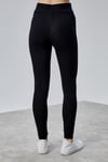 Fancy Kadın Yüksek Bel Siyah Basic Slim Fit Tayt-TAYT-Tf The Fancy For You-8340-Kadın Yüksek Bel Toparlayıcı Spor Tayt