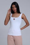 Fancy Kalp Baskılı Sıfır Kol Atlet-Body-Tf The Fancy For You-8555-
