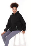 Fancy Nakış Detaylı Kapüşonlu Şardonlu Oversize Sweatshirt-Sweatshirt-Tf The Fancy For You-9032-