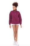 Fancy Yarım Fermuarlı Yandan Cepli Sweatshirt-Sweatshirt-Tf The Fancy For You-8835-