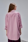 Kadın Apoletli Katlamalı Uzun Kol Oversize Gül Kurusu Gömlek-Gömlek -Tf The Fancy For You-7074-1-Kadın Apoletli Katlamalı Uzun Kol Oversize Gül Kurusu Gömlek