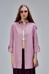 Kadın Apoletli Katlamalı Uzun Kol Oversize Gül Kurusu Gömlek-Gömlek -Tf The Fancy For You-7074-1-Kadın Apoletli Katlamalı Uzun Kol Oversize Gül Kurusu Gömlek