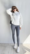 Kadın Balıkçı Yaka Uzun Kollu Basic Sweatshirt - Ekru -Sweatshirt-Tf The Fancy For You-83041-Kadın Bisiklet Yaka Düşük Kollu Basic Sweatshirt 