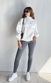 Kadın Balıkçı Yaka Uzun Kollu Basic Sweatshirt - Ekru -Sweatshirt-Tf The Fancy For You-83041-Kadın Bisiklet Yaka Düşük Kollu Basic Sweatshirt 