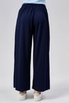 Kadın Bel Lastikli Double Face Kumaş Pileli Geniş Paça Pantolon -PANTOLON-Tf The Fancy For You-97514-Kadın Pileli Model Kumaş Geniş Pantolon