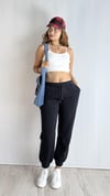 Kadın Bel Lastikli Polarlı Lastik Paça Siyah Eşofman Altı-Pantolon-Tf The Fancy For You-8741-1-Kadın Bel Lastikli Polarlı Lastik Paça Siyah Eşofman Altı