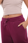 Kadın Bel Lastikli Polarlı Lastik Paça Mürdüm Eşofman Altı-Pantolon-Tf The Fancy For You-8741-4-Kadın Bel Lastikli Polarlı Lastik Paça Mürdüm Eşofman Altı