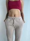 Kadın Bel Lastikli Polarlı Lastik Paça Bej Eşofman Altı-Pantolon-Tf The Fancy For You-8741-2-Kadın Bel Lastikli Polarlı Lastik Paça Bej Eşofman Altı