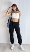 Kadın Bel Lastikli Polarlı Lastik Paça Siyah Eşofman Altı-Pantolon-Tf The Fancy For You-8741-1-Kadın Bel Lastikli Polarlı Lastik Paça Siyah Eşofman Altı
