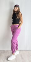 Kadın Bel Lastikli Polarlı Lastik Paça Fuşya Eşofman Altı-Pantolon-Tf The Fancy For You-8741-3-Kadın Bel Lastikli Polarlı Lastik Paça Fuşya Eşofman Altı