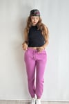 Kadın Bel Lastikli Polarlı Lastik Paça Fuşya Eşofman Altı-Pantolon-Tf The Fancy For You-8741-3-Kadın Bel Lastikli Polarlı Lastik Paça Fuşya Eşofman Altı