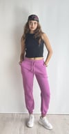 Kadın Bel Lastikli Polarlı Lastik Paça Fuşya Eşofman Altı-Pantolon-Tf The Fancy For You-8741-3-Kadın Bel Lastikli Polarlı Lastik Paça Fuşya Eşofman Altı