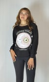 Kadın Bisiklet Yaka Baskı Detaylı Sweatshirt - Siyah -Sweatshirt-Tf The Fancy For You-69501-Kadın Bisiklet Yaka Baskı Detaylı Sweatshirt