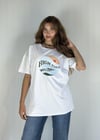 Kadın Bisiklet Yaka Baskılı Kısa Kollu Oversize Tişört -T-shirt-Tf The Fancy For You-116- Kadın Bisiklet Yaka Baskı Detaylı Oversize Tişört