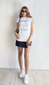Kadın Bisiklet Yaka Baskılı Kısa Kollu Oversize Beyaz Tişört -T-shirt-Tf The Fancy For You-8412-2-Kadın Bisiklet Yaka Baskılı Kısa Kollu Oversize Beyaz Tişört 