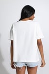 Kadın Bisiklet Yaka Baskılı Kısa Kollu Oversize Bej Tişört-T-shirt-Tf The Fancy For You-8589-2-Kadın Bisiklet Yaka Baskılı Kısa Kollu Oversize Bej Tişört