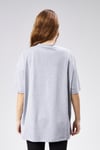 Kadın Bisiklet Yaka Baskılı Kısa Kollu Oversize Gri Tişört -T-shirt-Tf The Fancy For You-7733-1-Kadın Bisiklet Yaka Baskılı Kısa Kollu Oversize Gri Tişört 