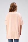 Kadın Bisiklet Yaka Baskılı Kısa Kollu Oversize Pudra Tişört -T-shirt-Tf The Fancy For You-7733-4-Kadın Bisiklet Yaka Baskılı Kısa Kollu Oversize Pudra Tişört 