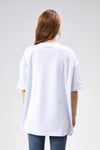 Kadın Bisiklet Yaka Baskılı Kısa Kollu Oversize Beyaz Tişört -T-shirt-Tf The Fancy For You-7733-2-Kadın Bisiklet Yaka Baskılı Kısa Kollu Oversize Beyaz Tişört 