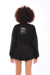 Kadın Bisiklet Yaka Garnili Sırt Detaylı Oversize Siyah Sweatshirt -Sweatshirt-Tf The Fancy For You-9051-2-Kadın Bisiklet Yaka Garnili Sırt Detaylı Oversize Siyah Sweatshirt 