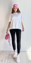 Kadın Bisiklet Yaka Pamuklu Oversize Düz Basic Beyaz Tişört-T-shirt-Tf The Fancy For You-9449-8-Kadın Bisiklet Yaka Pamuklu Oversize Düz Basic Beyaz Tişört