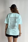 Kadın Bisiklet Yaka Sırt Nakış Detaylı Oversize Su Yeşili Tişört-T-shirt-Tf The Fancy For You-7104-1-Kadın Bisiklet Yaka Sırt Nakış Detaylı Oversize Su Yeşili Tişört