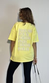 Kadın Bisiklet Yaka Sırt Nakış Detaylı Oversize Sarı Tişört-T-shirt-Tf The Fancy For You-7104-3-Kadın Bisiklet Yaka Sırt Nakış Detaylı Oversize Sarı Tişört