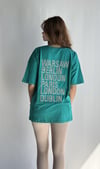 Kadın Bisiklet Yaka Sırt Nakış Detaylı Oversize Mint Tişört-T-shirt-Tf The Fancy For You-7104-2-Kadın Bisiklet Yaka Sırt Nakış Detaylı Oversize Mint Tişört