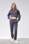 Kadın Bisiklet Yaka Uzun Kollu Crop Top Sweatshirt Eşofman Takımı -YENİ GELENLER-Tf The Fancy For You-9120-Kadın Bisiklet Yaka %100 Pamuklu Standart Kalıp Özel Dikim Crop Eşofman Takımı