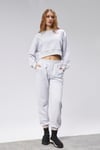 Kadın Bisiklet Yaka Uzun Kollu Crop Top Sweatshirt Eşofman Takımı -YENİ GELENLER-Tf The Fancy For You-9120-Kadın Bisiklet Yaka %100 Pamuklu Standart Kalıp Özel Dikim Crop Eşofman Takımı