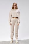 Kadın Bisiklet Yaka Uzun Kollu Crop Top Sweatshirt Eşofman Takımı -YENİ GELENLER-Tf The Fancy For You-9120-Kadın Bisiklet Yaka %100 Pamuklu Standart Kalıp Özel Dikim Crop Eşofman Takımı