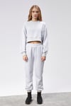 Kadın Bisiklet Yaka Uzun Kollu Crop Top Sweatshirt Eşofman Takımı -YENİ GELENLER-Tf The Fancy For You-9120-Kadın Bisiklet Yaka %100 Pamuklu Standart Kalıp Özel Dikim Crop Eşofman Takımı