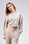 Kadın Bisiklet Yaka Uzun Kollu Crop Top Sweatshirt Eşofman Takımı -YENİ GELENLER-Tf The Fancy For You-9120-Kadın Bisiklet Yaka %100 Pamuklu Standart Kalıp Özel Dikim Crop Eşofman Takımı